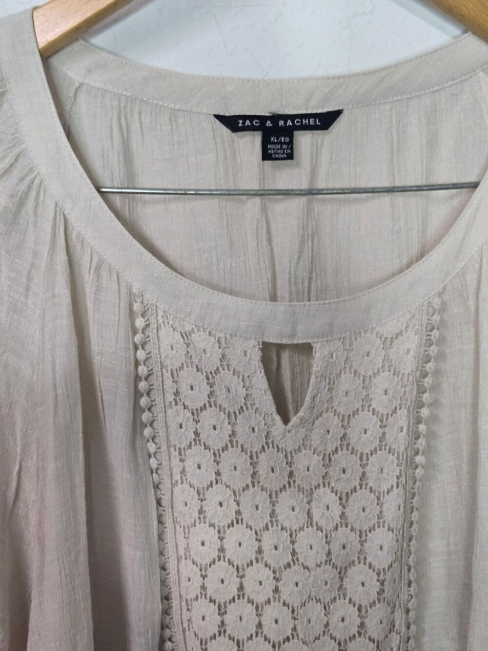 Women's Zac & Rachel Boho Blouse Flowy Hippy Top - Picture 8 of 9